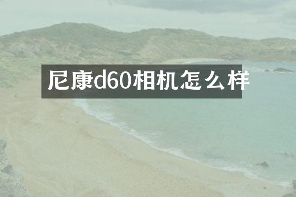 尼康d60相机怎么样