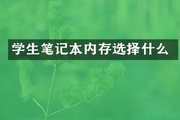 学生笔记本内存选择什么