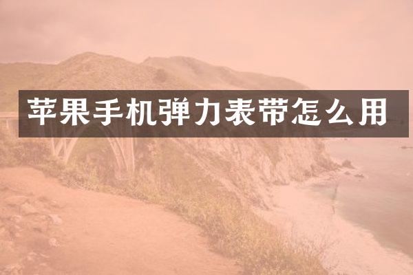 苹果手机弹力表带怎么用