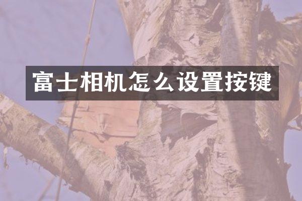 富士相机怎么设置按键