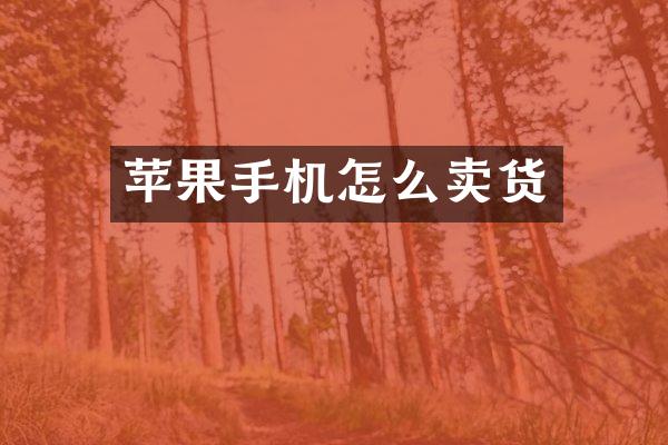 苹果手机怎么卖货