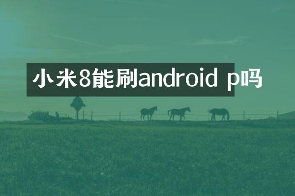 小米8能刷android p吗