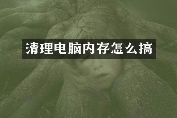 清理电脑内存怎么搞