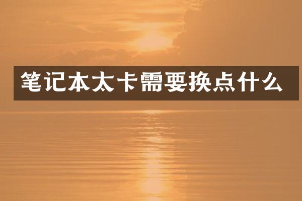 笔记本太卡需要换点什么