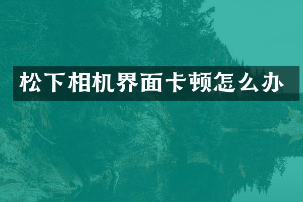 相机界面卡顿怎么办