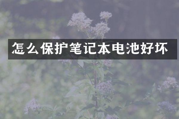 怎么保护笔记本电池好坏