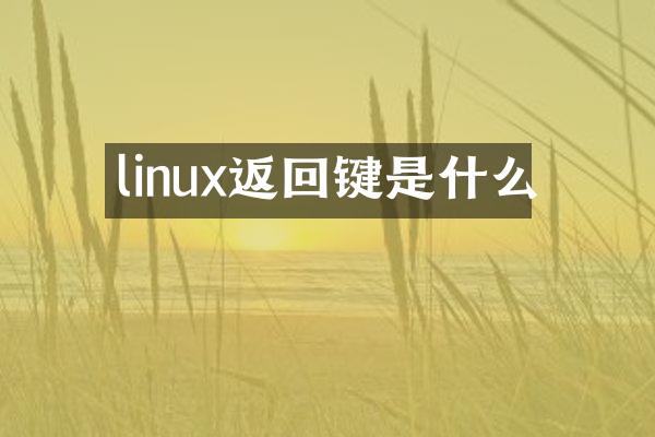 linux返回键是什么