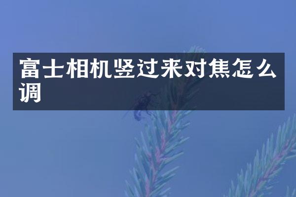 富士相机竖过来对焦怎么调