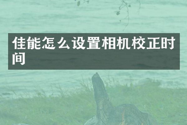 佳能怎么设置相机校正时间