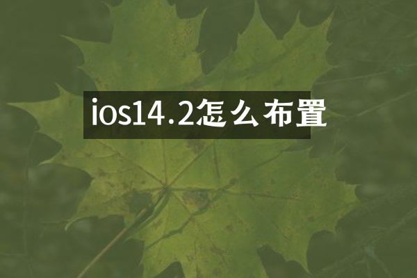 ios14.2怎么布置