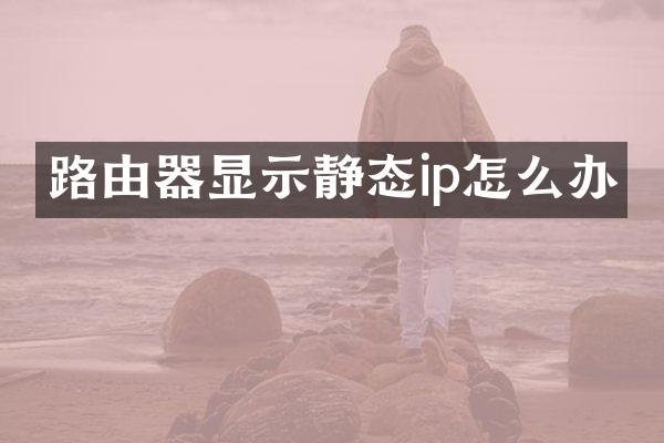 路由器显示静态ip怎么办