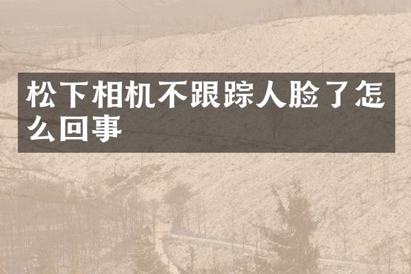 相机不人脸了怎么回事