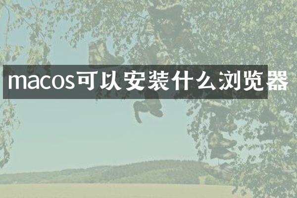 macos可以安装什么浏览器