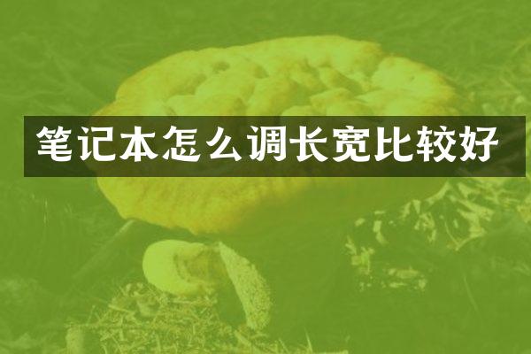 笔记本怎么调长宽比较好