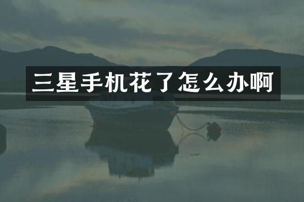 三星手机花了怎么办啊
