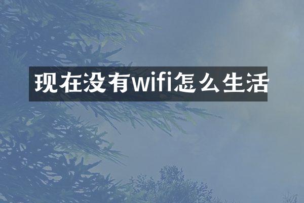 现在没有wifi怎么生活