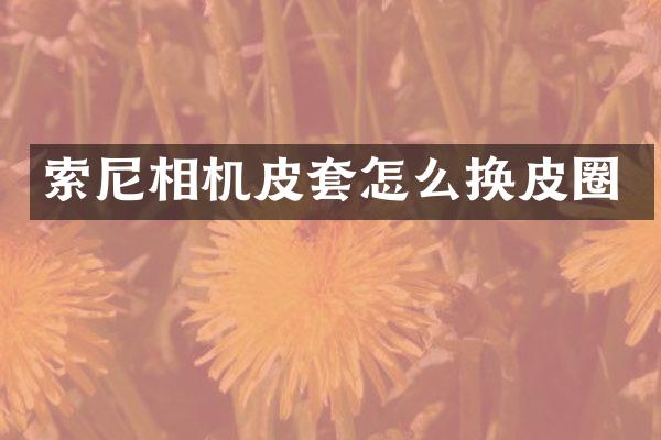 相机皮套怎么换皮圈