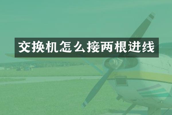 交换机怎么接两根进线