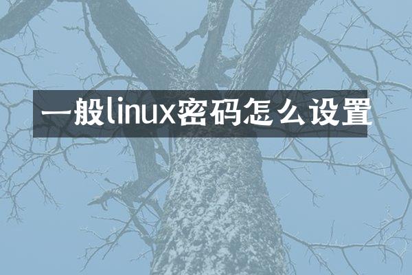 一般linux密码怎么设置