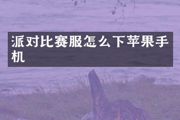 派对比赛服怎么下苹果手机