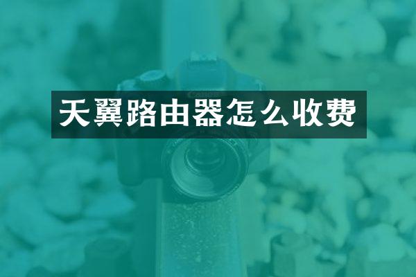 天翼路由器怎么收费