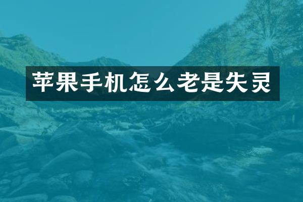 苹果手机怎么老是失灵