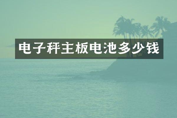 电子秤主板电池多少钱