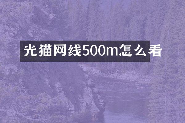 光猫网线500m怎么看