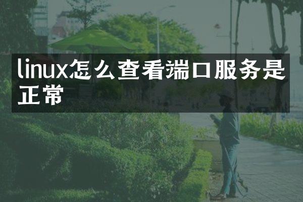 linux怎么查看端口服务是否正常