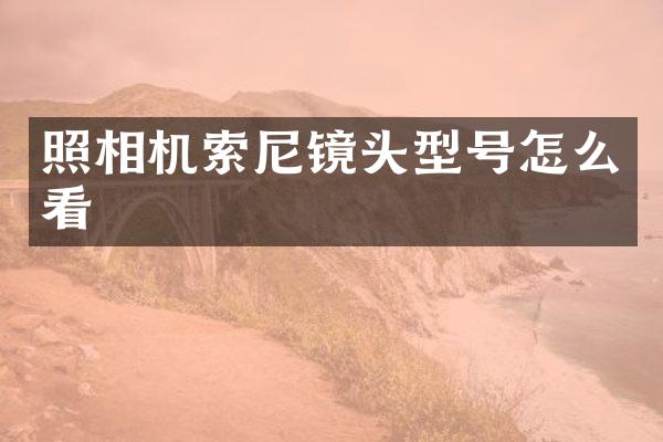 照相机镜头型号怎么看