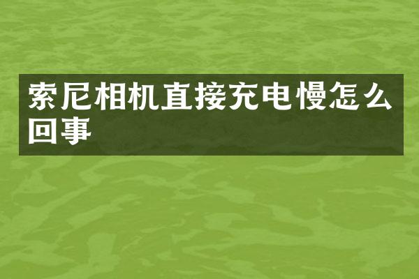 相机直接充电慢怎么回事