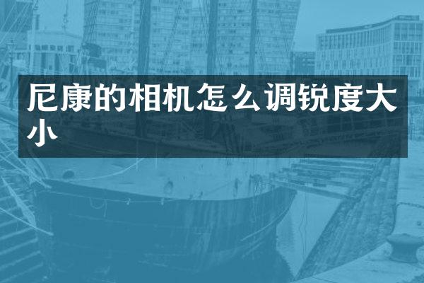 尼康的相机怎么调锐度大小