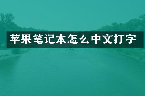 苹果笔记本怎么中文打字