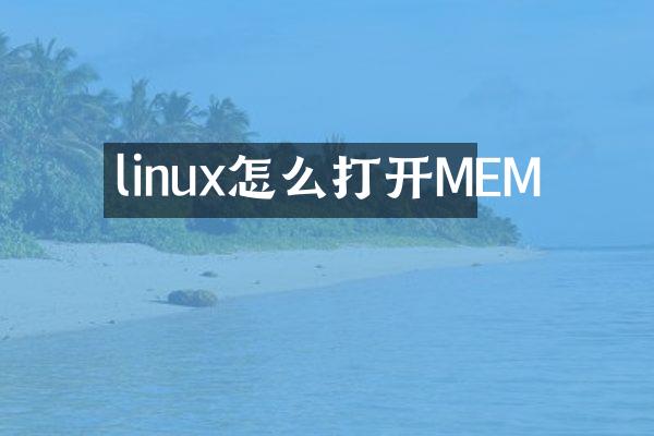 linux怎么打开MEM