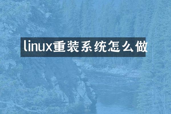 linux重装系统怎么做