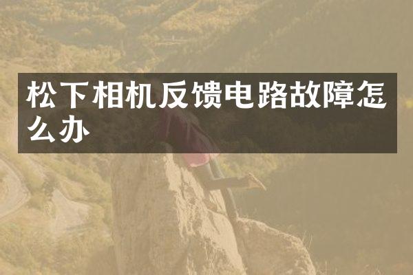 相机反馈电路故障怎么办