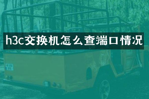 h3c交换机怎么查端口情况