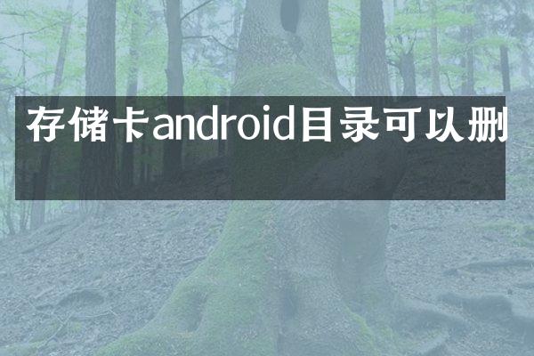 存储卡android目录可以删吗
