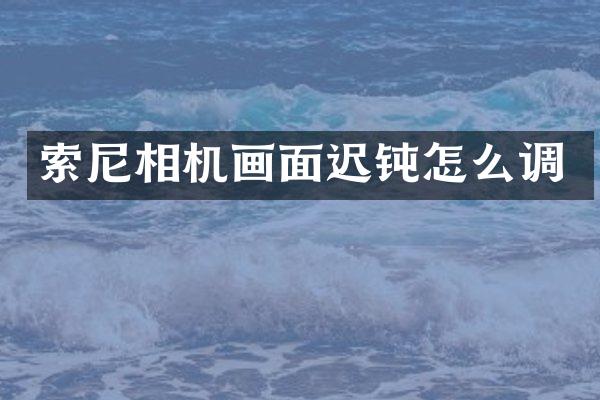 相机画面迟钝怎么调