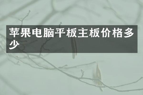 苹果电脑平板主板价格多少