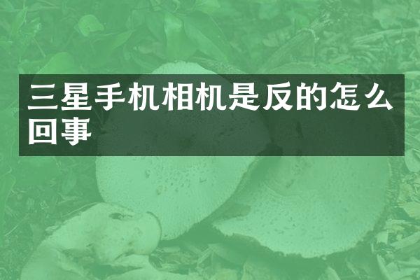 三星手机相机是反的怎么回事