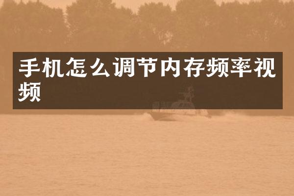 手机怎么调节内存频率视频