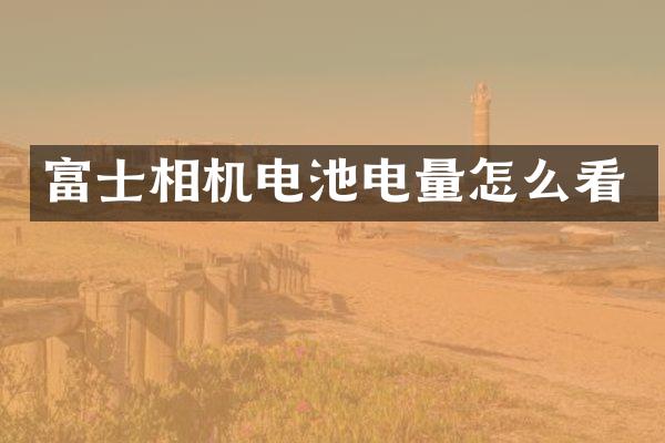 富士相机电池电量怎么看