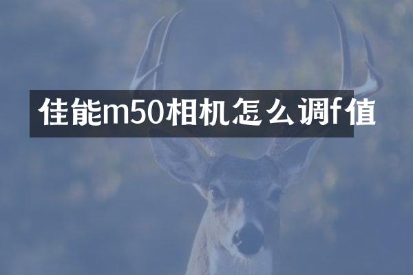 佳能m50相机怎么调f值