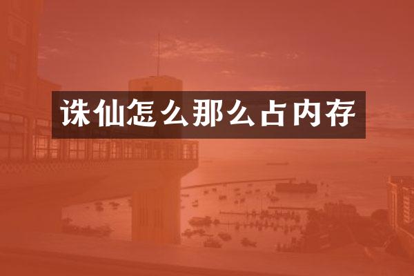 诛仙怎么那么占内存