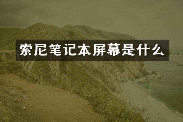 笔记本屏幕是什么