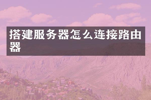 搭建服务器怎么连接路由器