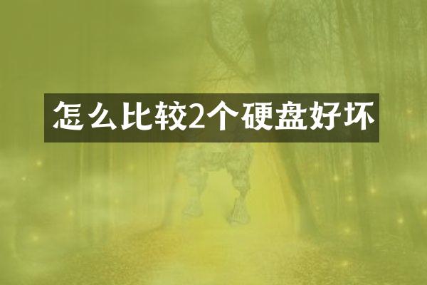 怎么比较2个硬盘好坏