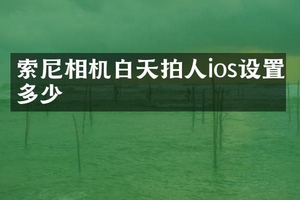 相机白天拍人ios设置多少