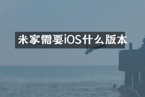 米家需要iOS什么版本